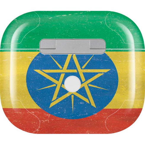 Ethiopia Flag Distressed Apple AirPods (3rd Gen 2021) Skin